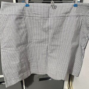 Tribal Blue and white stripped scalloped skort